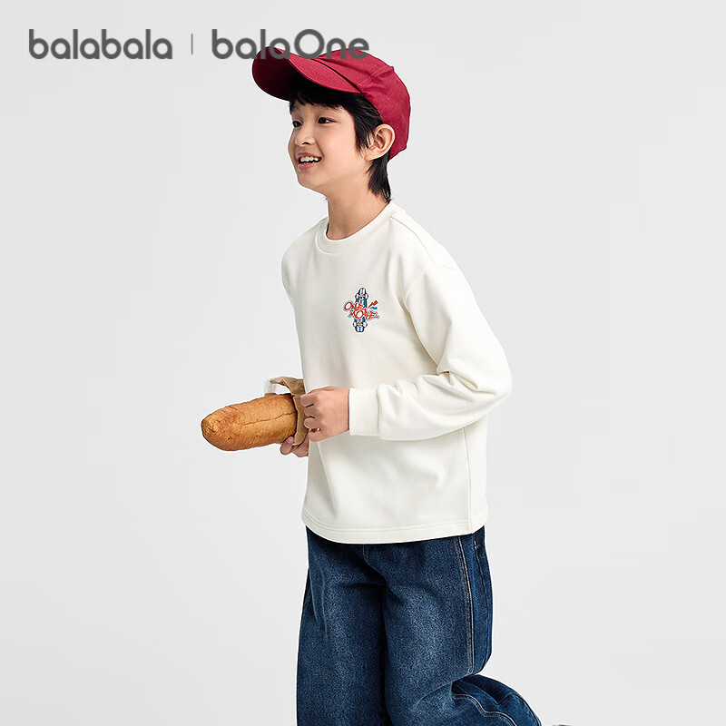 BALABALA Balaone Boys' Sweatshirt, Children's Autumn T-Shirt, Printed Fashion for Older Kids, 208325121102
