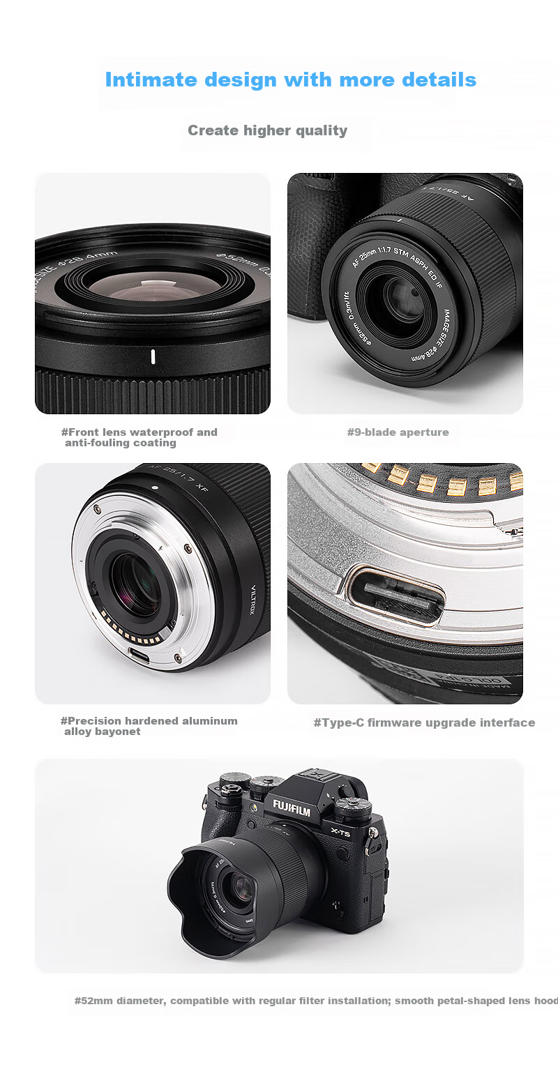 VILTROX AF 25mm F1.7, Nikon Mount, Large Aperture, Auto Focus, All-Round Prime Lens, Suitable for Z30, Z50, ZFC, Z50II Mirrorless And DSLR Cameras 6