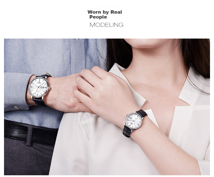EBOHR Watch, Master Series Casual Leather Strap Mechanical Watch for Men And Women, Birthday Mid-Autumn Festival Gift, 36170135/142 11
