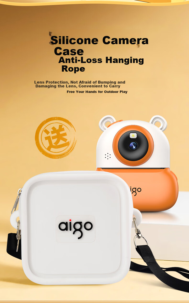 Aigo I8 Children's Instant Camera, CCD, Can Take Photos And Print Pictures, Doodle, Educational Video Recording, Toy for Boys And Girls, Birthday Gift 17