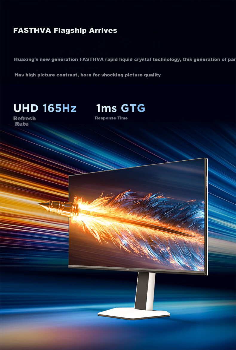 FFALCON 31.5-Inch 4K 165Hz 1400 Zone QD-MiniLED High Refresh Rate Gaming Monitor, Type-C 90W, Office Computer Display R32U81 3