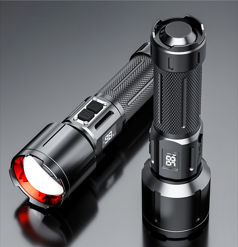 SHENYU Flashlight with Strong Light, Long Battery Life, Rechargeable, Ultra-Bright, for Military Patrol, Home Use, Emergency, Outdoor Survival, 200000 Lumens 2