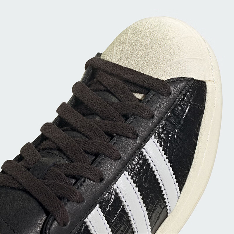 Adidas Trefoil SUPERSTAR VINTAGE Women's Shell Toe Sneakers Casual Shoes, Black, JH5710 6