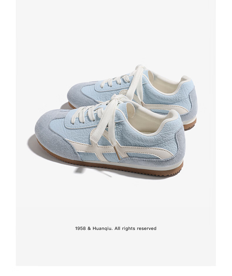 Global Flat German Training Shoes Women 2026 Spring New Thin Dopamine Sports Casual Agan Shoes Blue Size 40 7
