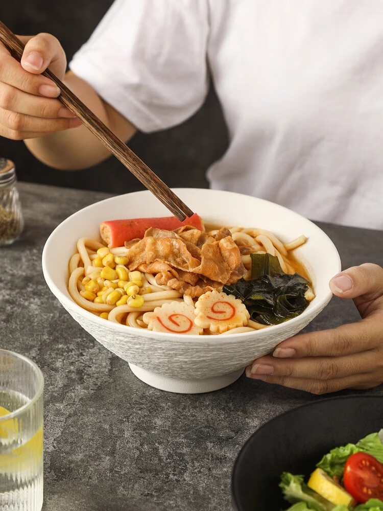 PINYU Japanese-Style Conical Bowl, High-End Noodle Bowl, New Home-Use Luosifen Bowl, Soup Bowl, Aesthetically Pleasing Ramen Bowl 6