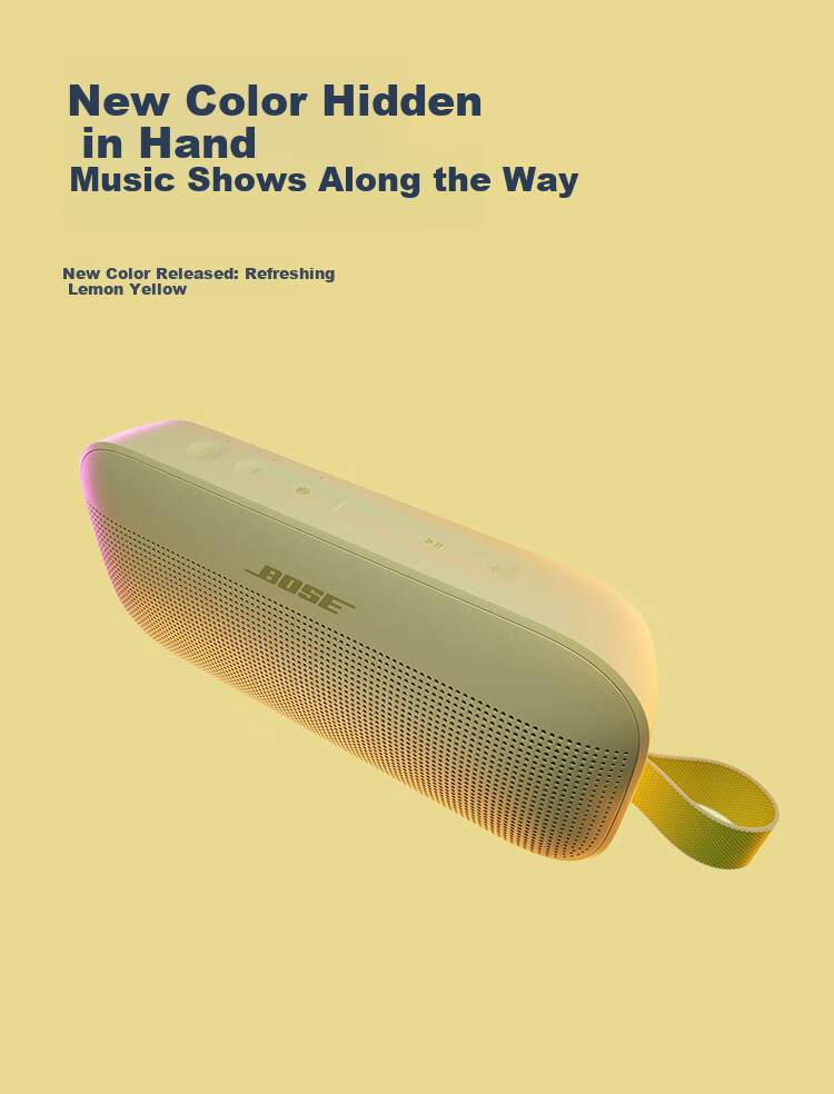 BOSE SoundLink Flex Bluetooth Speaker II New Model - Lemon Yellow Outdoor Portable Bluetooth Speaker High-Quality Bluetooth Speaker Graduation Travel Gift 3