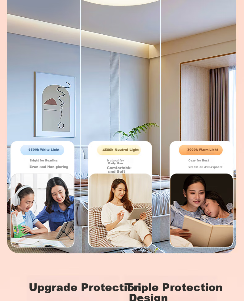 GUJIA LED Ceiling Light Simple Balcony Hallway Living Room Bedroom Eye Protection Puri Lighting Fixture Three Colors [Installation Included] 10