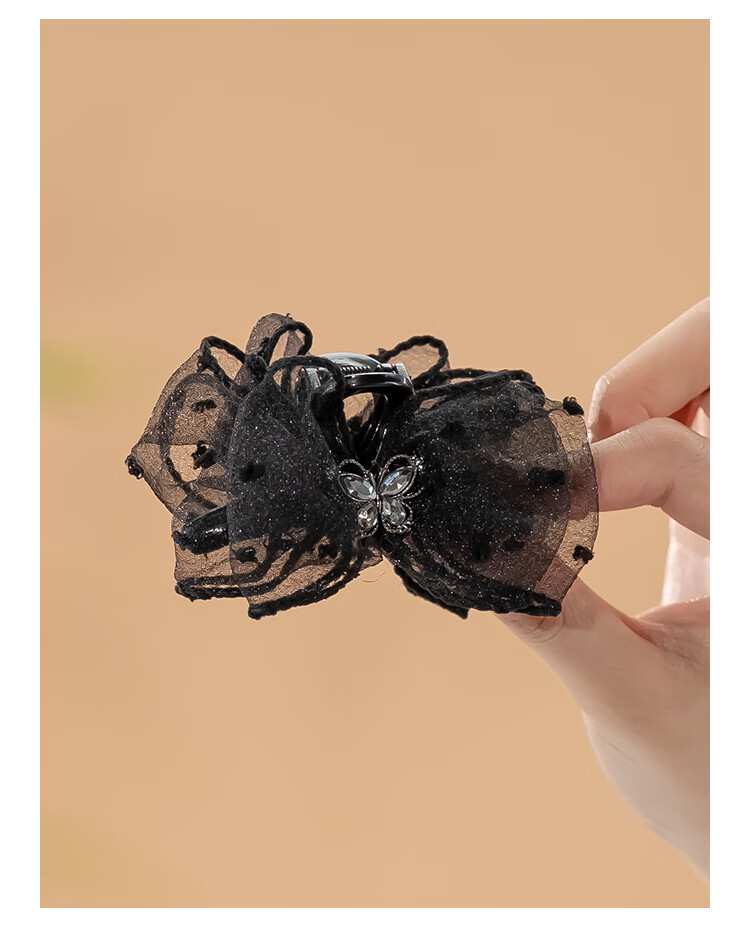 CHIMERA Sheer Polka Dot Bow Half-Up Hair Claw Clip Full-Up Hair Clip Hairpin for Women Birthday Gift 7