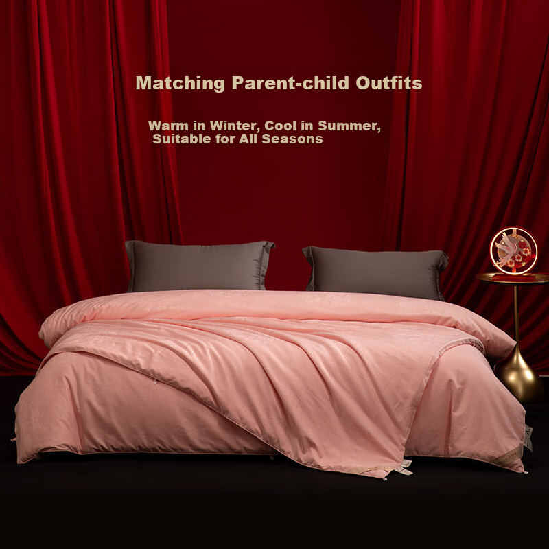 SILKUEEN [Century Love] 100% Mulberry Silk Duvet Insert Wedding Quilt Pure Silk Weight 2+4 220*240cm Pink