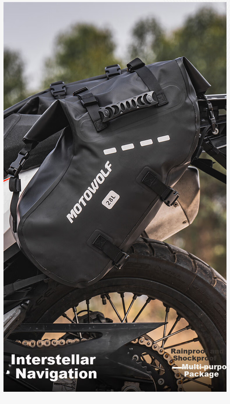 MOTOWOLF Motorcycle Rear Seat Bag, Rider Riding Bag, Waterproof Bag, Wear-Resistant Tail Bag, Hanging Bag, Motorcycle Equipment Side Bag 2