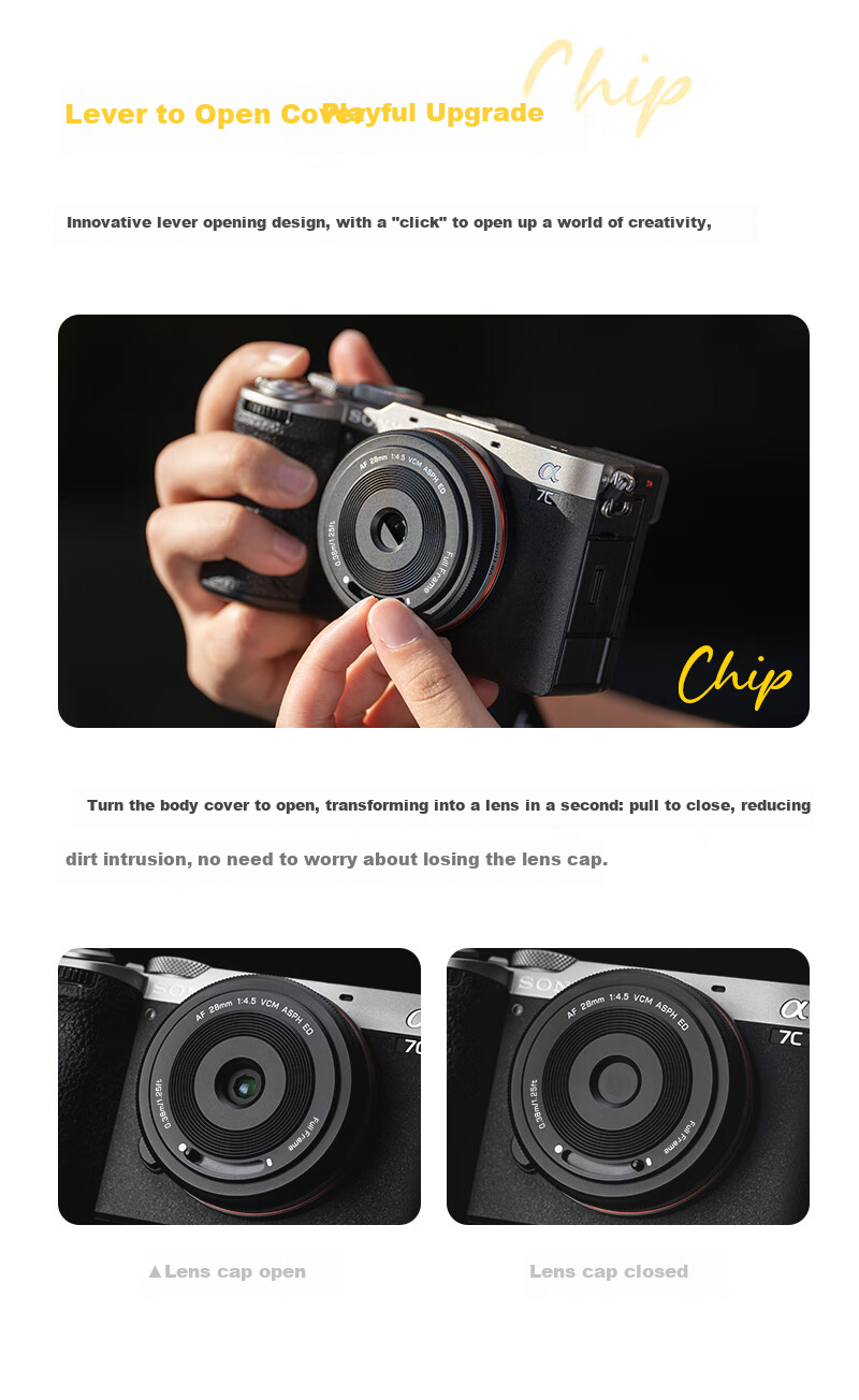 VILTROX AF 28mm F4.5 FE Sony Full-Frame Auto Focus Lightweight Lens Kit with Biscuit Head, Compatible with A7M4, A7CII, ZVE1, A7CR Mirrorless Cameras 8