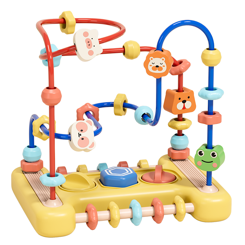 COODORA Bead Toys for Infants to Chew on, Montessori Early Education Beads, Suitable for 6 Months And Above, Educational Beading, Fine Motor Skills Development, New Year Gift