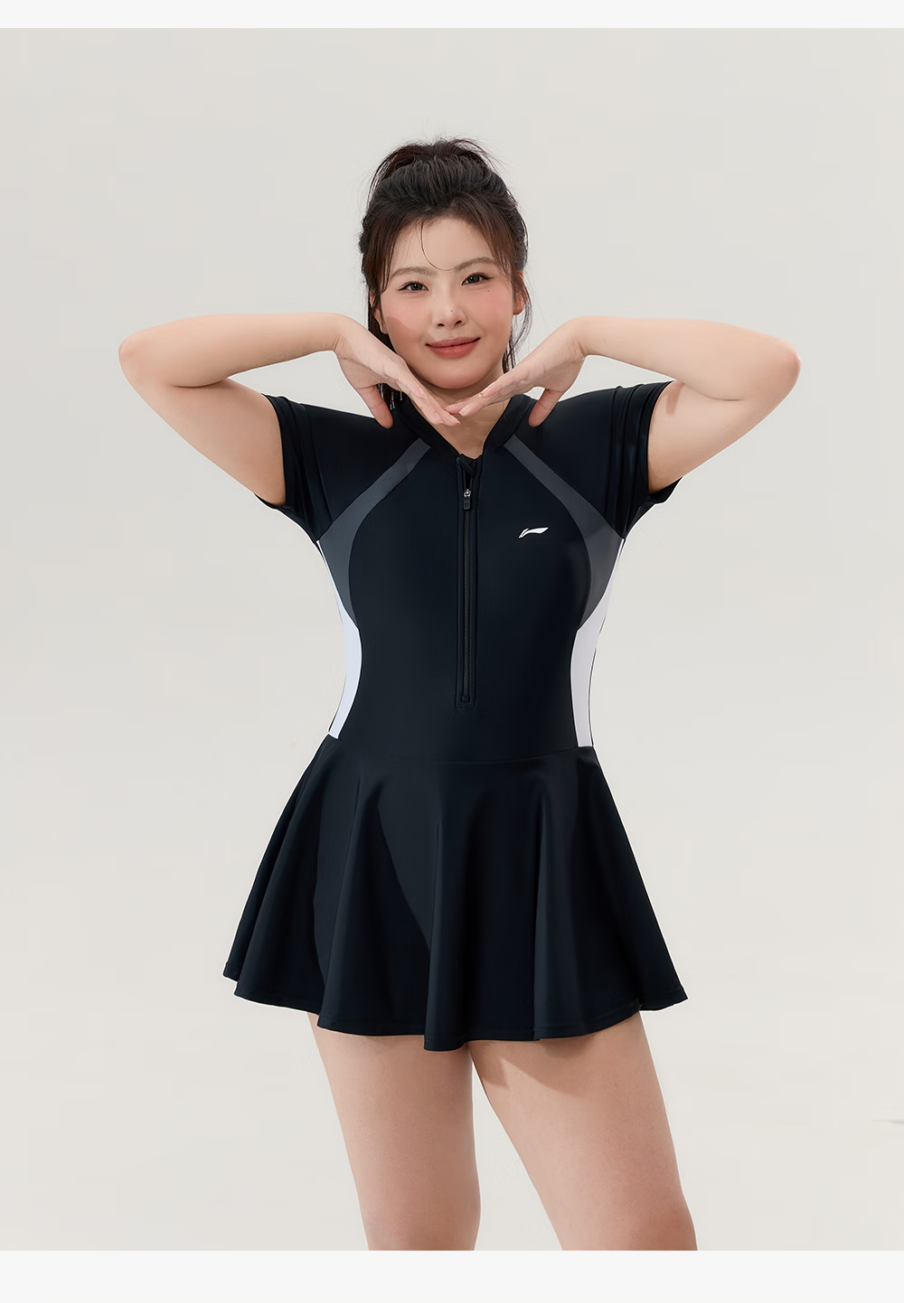 Li-Ning Plus Size Swimsuit for Curvy Women, Slimming Tummy Control One-Piece Swimsuit for Girls And Ladies, Suitable for 160-200 Lbs 25