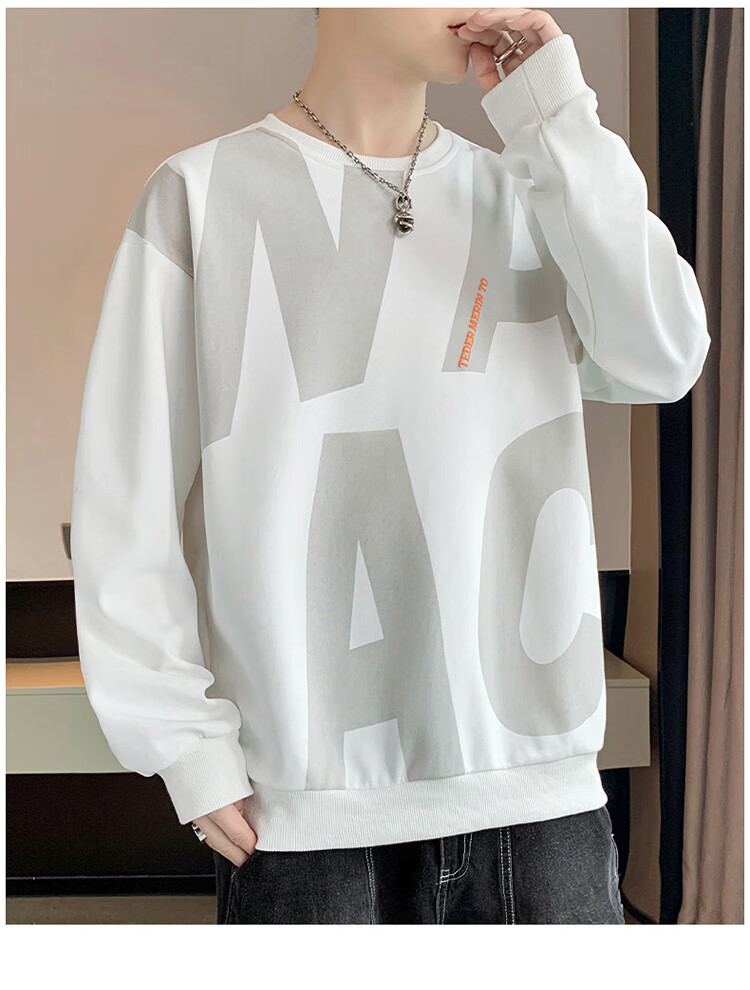JEEP SPIRIT Sweatshirt for Men, Autumn 2025 New Style, Loose-Fitting Base Layer, Long-Sleeve Sweatshirt for Men 6586, Black, XL 15