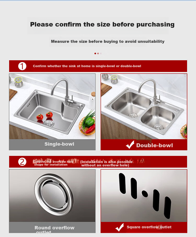 Larsd Kitchen Sink Drain Pipe, Kitchen Drainage Set, Double Sink Drainage Pipe Accessories for Washbasin And Sink 9227 22