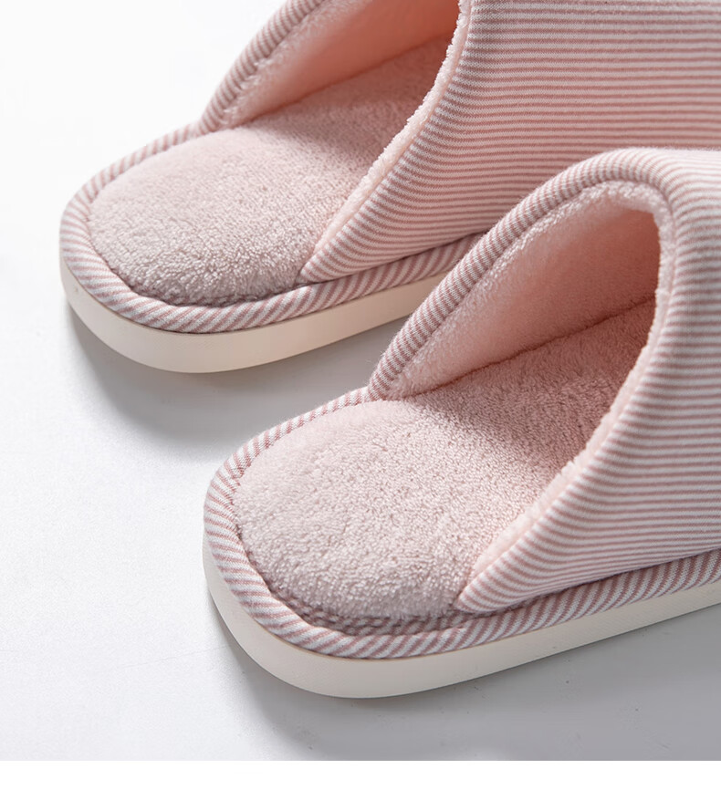 XGGC Men's Cotton Slippers Autumn Winter Furry Couple Soft Sole Indoor Thick Plush Warm Brown Size 40-41 3