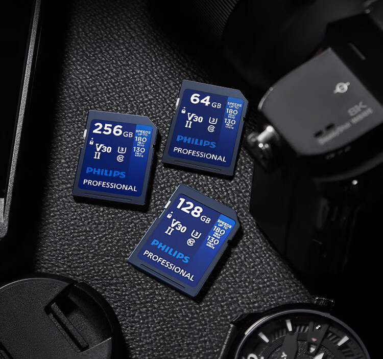 PHILIPS 64GB SD Memory Card, 4K Ultra-Fast Blue Card, V30 U3 C10 Camera Storage Card, Read Speed 180MB/s, Write Speed 130MB/s, Mirrorless/DSLR Camera Memory Card 5