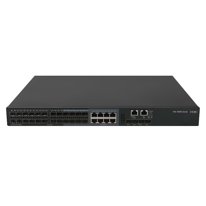 H3C S5560S-28F-EI 24-Port Gigabit Optical (8 Combo Electrical) + 4 10G Fiber Ports Layer 3 Managed Enterprise Aggregation Core Switch (Power Supply Sold Separately)