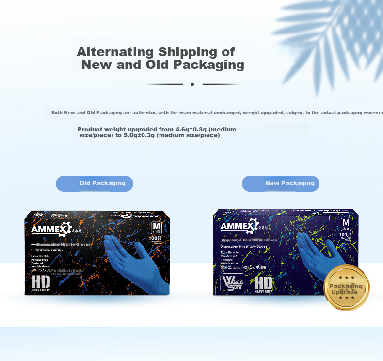 AMMEX Disposable Nitrile Gloves, Durable, Waterproof And Stain-Resistant, 100 Pieces/box, Dark Blue, Small Size S 1
