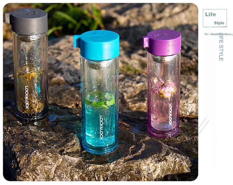 LOCK&LOCK Yuanbei Magnetic Bottle, Glass Cup, Magnetic Tea Infuser Mug, Portable Outdoor Cup for Men And Women, 550ml, White 15