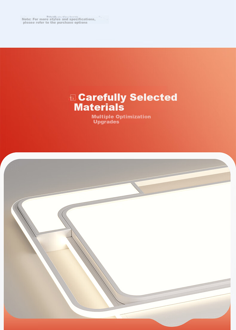 GUJIA LED Ceiling Light, Nordic Style for Living Room And Bedroom, Eye-Protection, Puri Light Source, Lighting Fixture - 90cm [Installation Included] 27