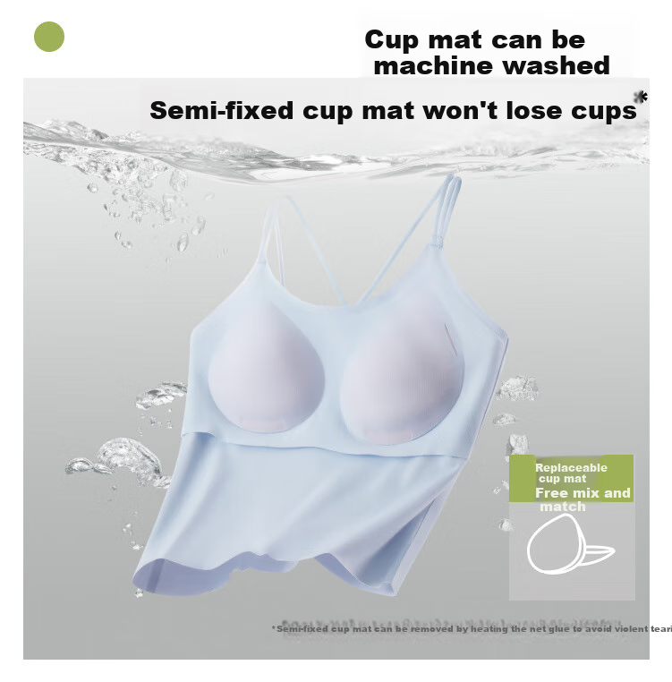 Banana Under Women's Camisole with Padded Bra-in, Lightweight Seamless Back Strap Tank Top for Layering or Outerwear 6