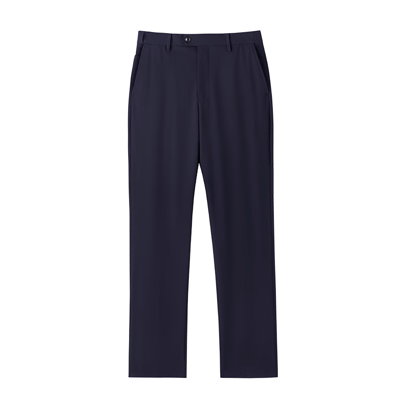 JD Jingzao Men's Casual Business Straight-Leg Quick-Dry Dress Pants Summer Navy Blue 36