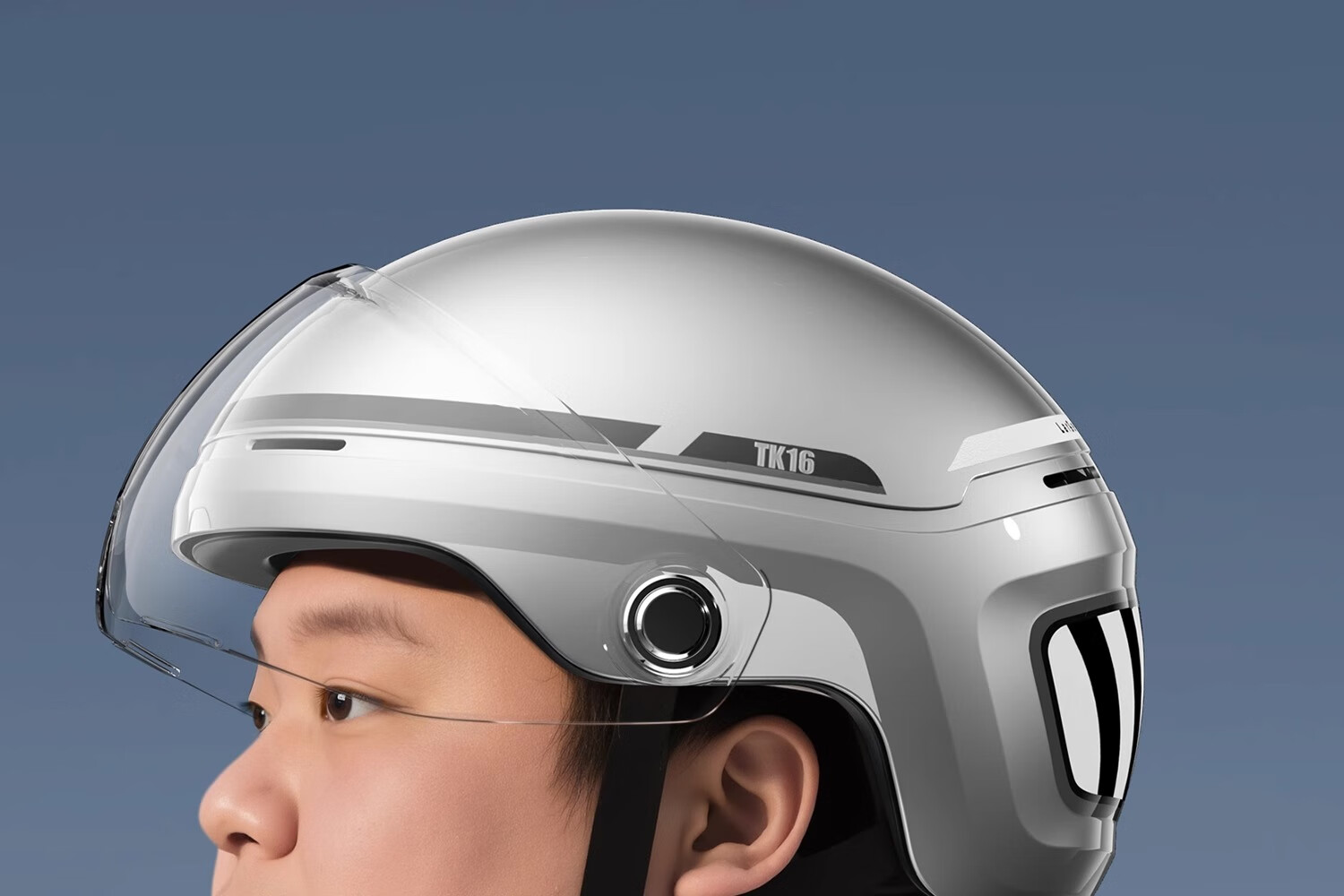TWOBEE Electric Bike Helmet Summer Half Helmet Electric Motorcycle Scooter Helmet 3C Certified Men's Extra Large Size Four Seasons Helmet Galaxy Silver 21