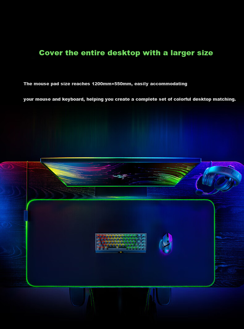 Razer Armor Bug Iridescent Edition - 3XL Gaming Mouse Pad, Iridescent Mouse Pad 4