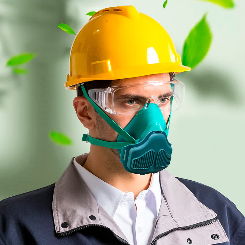 Baowei Kang KN95 Dust Mask Breathable Welding Industrial Dust Renovation Grinding Cement Coal Mine Head-Worn Filter Mask 8200 Silicone Mask 1 Set (Includes 1 Cotton Filter)