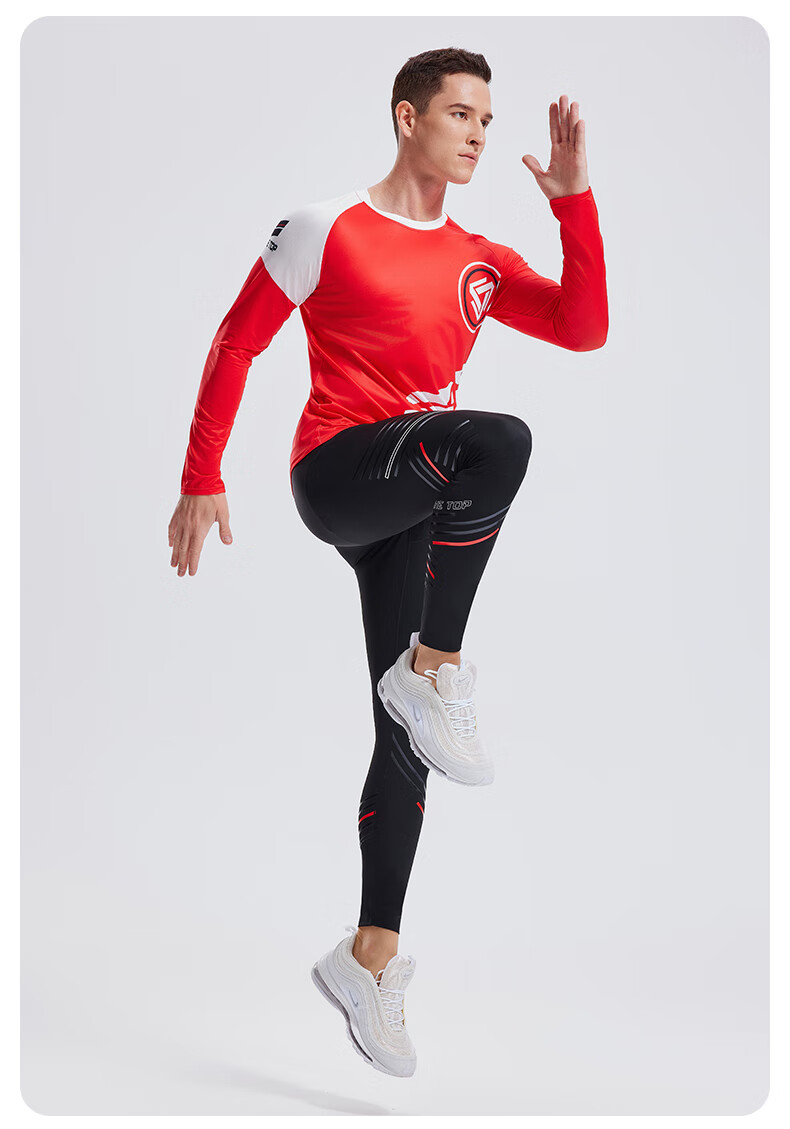 Cosleaf Men's High Elasticity Basketball Training Fitness Pants Marathon Running Soccer Sports Compression Pants with Waist Pack and Pockets 4