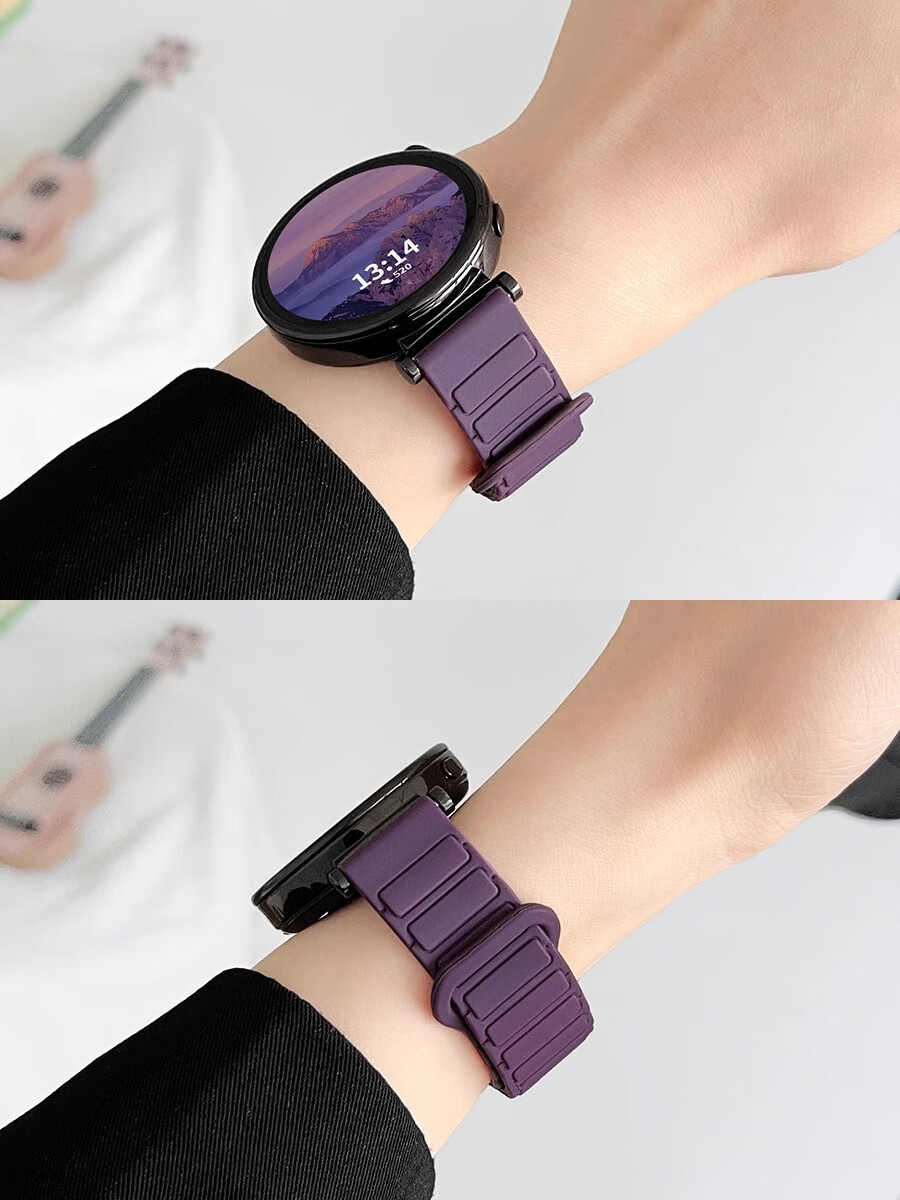 XUANDAI [Fair Skin Plum] Compatible with Huawei Watch GT5 Strap, Silicone GT6 Huawei Watch, GT4 Wristband, GT5 Pro Magnetic Watch5 Women's Universal Accessory 3