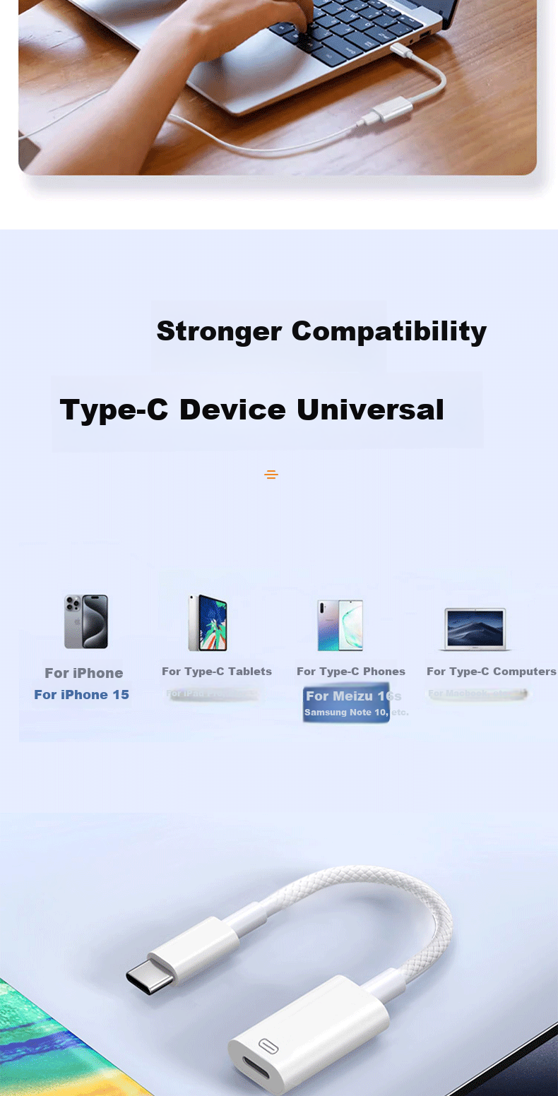 Masentek Type-C to Lightning Adapter for Apple Earphones, IPad, Macbook, DAC for Apple 16/15 Inch, Huawei, Xiaomi Tablets And Laptops 9