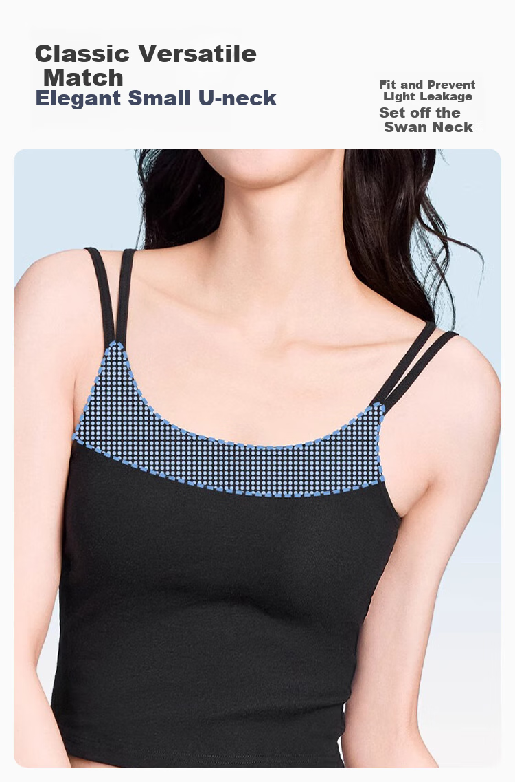 FitonTon Women's Camisole Tank Top with Built-In Bra Pads, Backless Vest, Sports Bra, Outer Wear, Base Layer, And Underwear 7