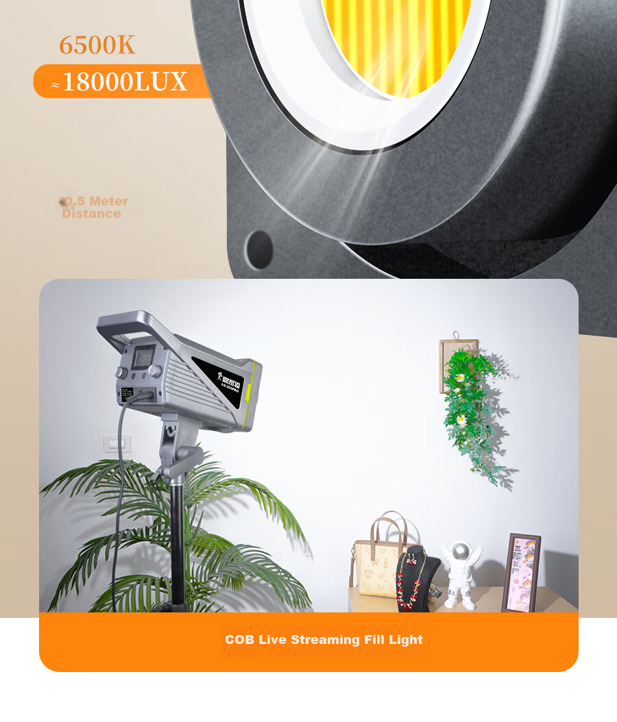 Hakutatz LG-200PRO Live Streaming Fill Light, Photography Light, 220W Live Streaming Light, Deep Throw Light Ball, Softbox, Softball Light, Lighting for Streamers, Deep Throw Light, Studio Light 7