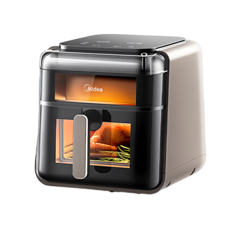 Midea Steam And Air Fryer Combo with Dual Heating Sources, Multifunctional No-Flip Design, Double Visible Windows, Large Capacity 6.5L Home Steaming And Frying KZC6501