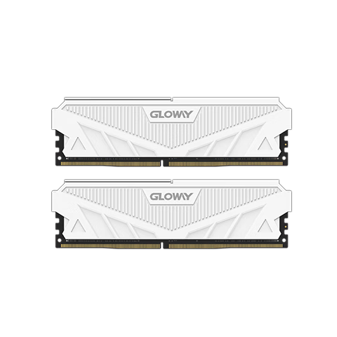 Gloway 32GB (16GB X 2) DDR4 3200 Desktop Memory Module, Tianche, Heat Spreader, Premium Chips, CL18, Moonlight White, AI Computer Accessory Upgrade