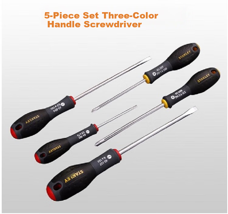 STANLEY 5-Piece Set with Three-Color Handles, Non-Slip Phillips And Flathead Screwdriver Kit, 65-436 2