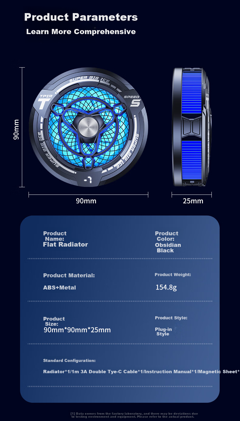 Shuotu [45W High Power | Specially Designed for Tablets], Tablet Cooling Pad, Magnetic Back Clip for IPad, Semiconductor Cooling, Live Streaming, E-Sports Gaming Cooling Device, Temperature Reduction Tool for PUBG And Honor of Kings 16
