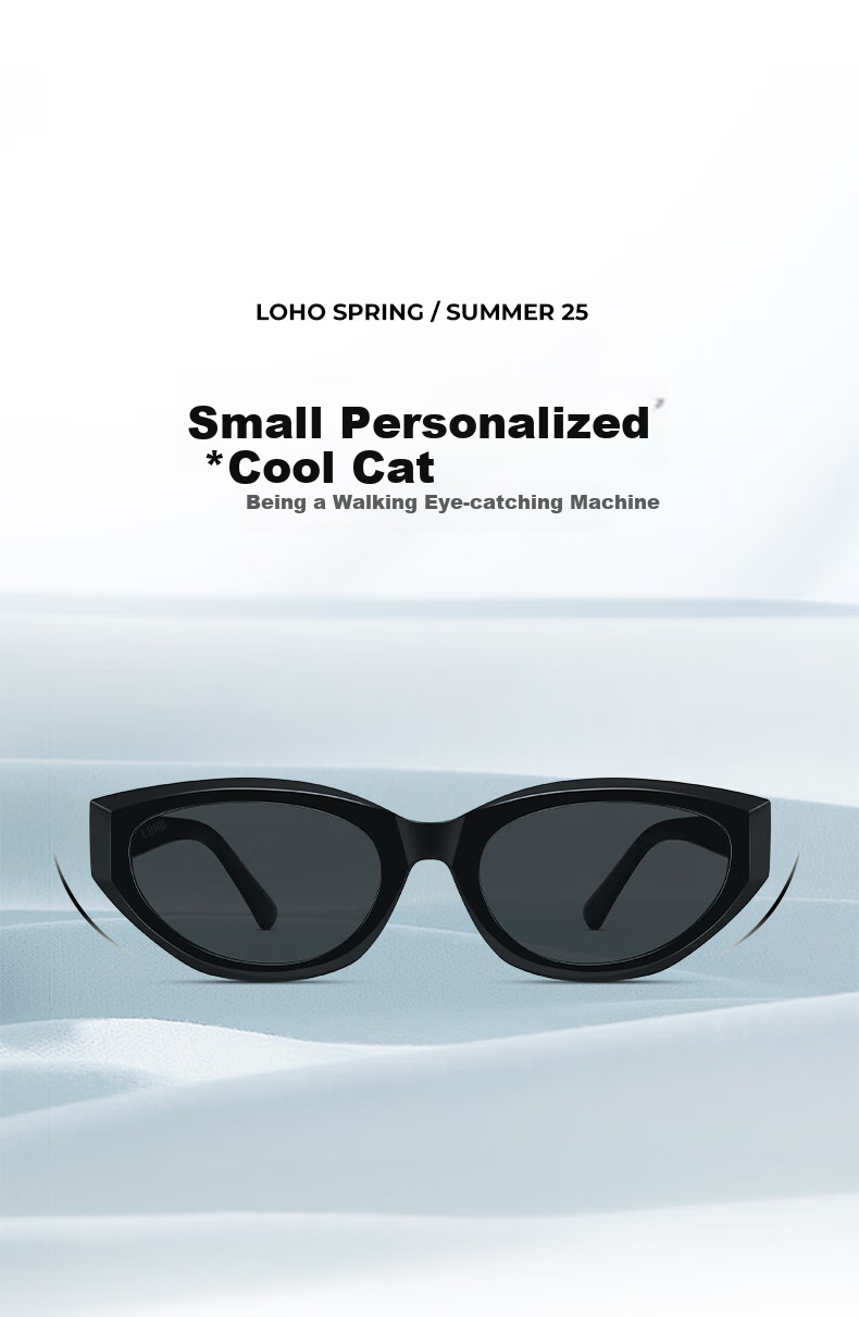LOHO Cat Eye Sunglasses for Women, 2026 New Retro UV Protection Vacation Fashion Sunglasses LH09677 2