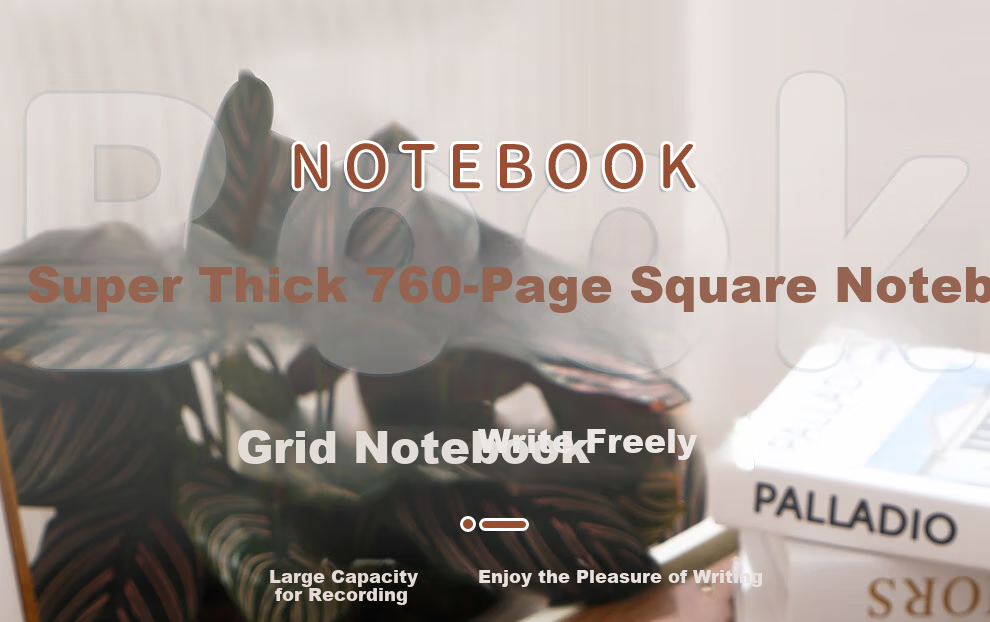 Jiaranheng [Lasts 2 Years] B5 Extra Thick Notebook, Aesthetically Pleasing Soft Cover, 16K Journal, 380 Sheets, 760 Pages, College Student Exam Preparation Notebook, Grid Paper Inner Pages, Customizable 1