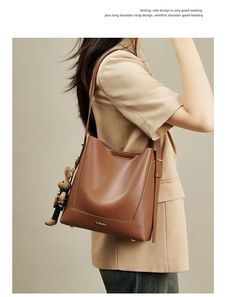 Aokang Women's Trendy Bucket Handbag Luxury Crossbody Shoulder Bag Birthday New Year Gift for Girlfriend Wife 6