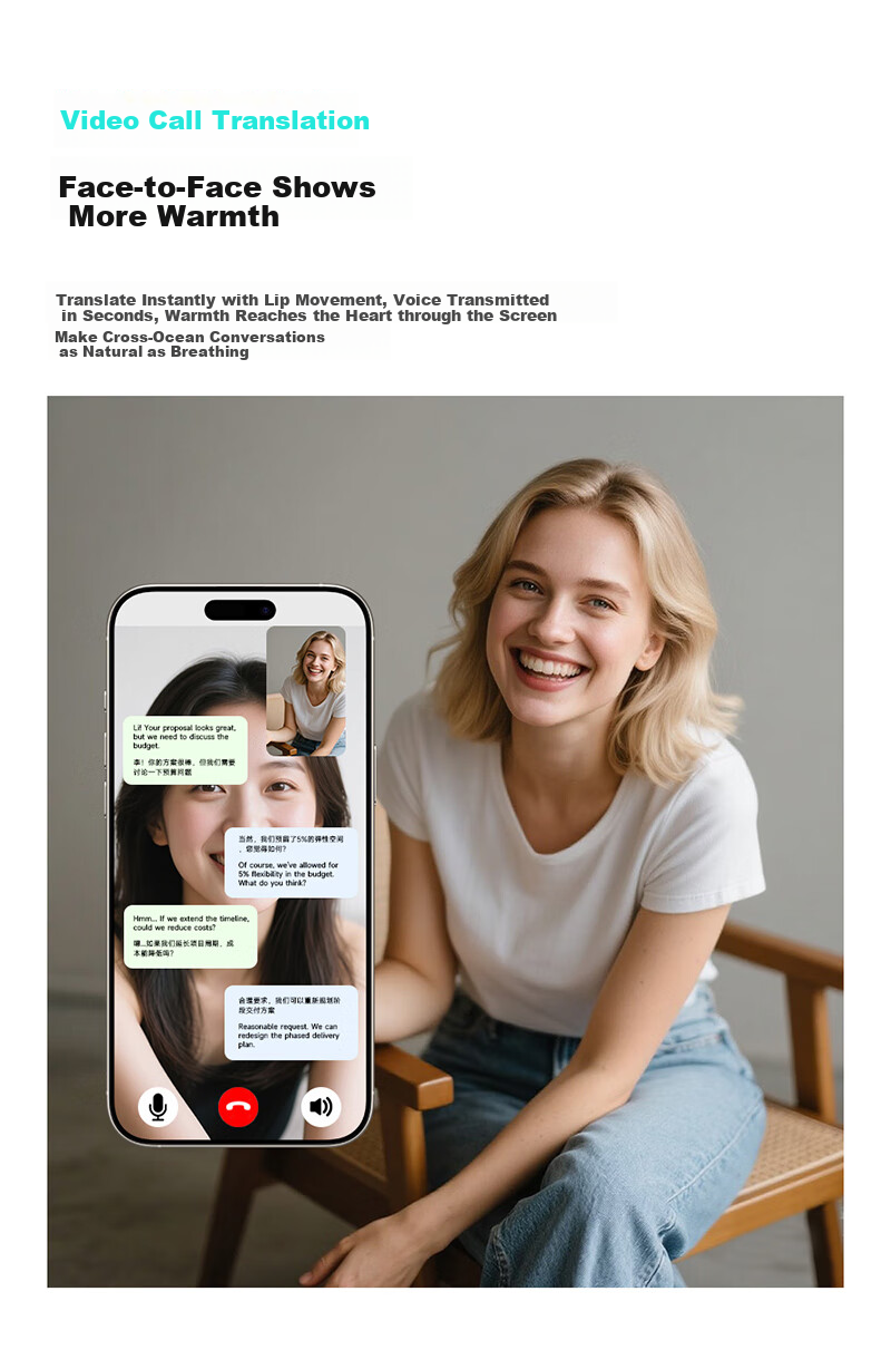 InnAIO Magnetic Translation Device T9 [Original Sound Replica], Multi-Language Offline Audio-Video Call, Real-Time Interpretation, Panda Color, Portable Travel Essential 12