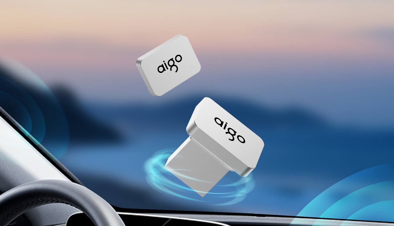 Aigo 64GB USB2.0 Flash Drive C1A Mini Version, Silver, USB A Metal Flash Drive, Computer Office Thumb Drive 11