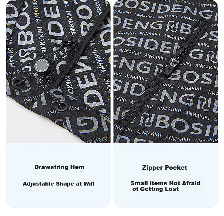 BOSIDENG Sun Protection Jacket for Men, Summer Outdoor Cool Couple Style Fishing Wear with Printed UV Protection Breathable Coat 8