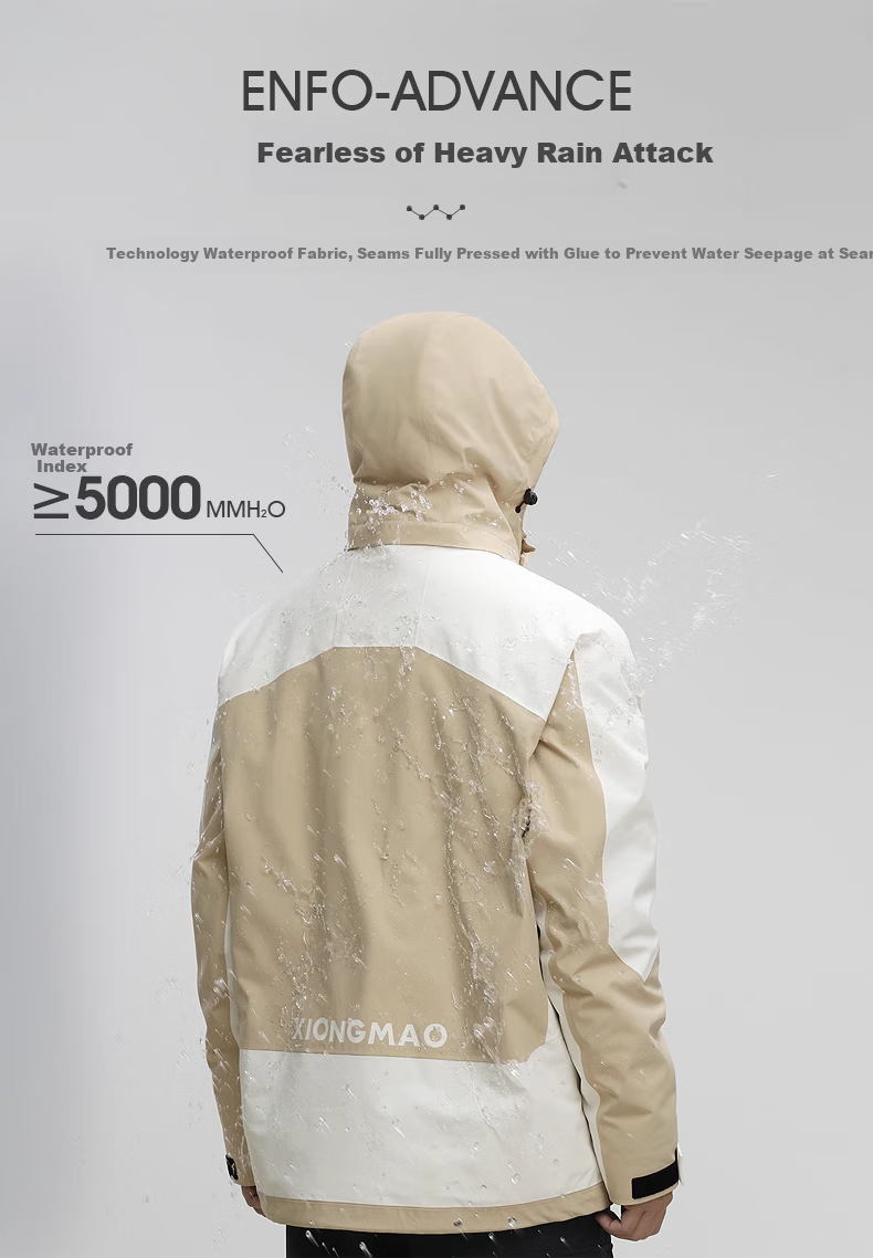 CAMEL Panda Three-Protection Windbreaker, Unisex Professional Oil-Resistant Waterproof Three-In Mountaineering Jacket A13CA6aB018 6