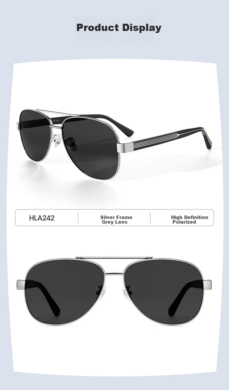 HLA Polarized Sunglasses, High-Quality Sunglasses for Men, Outdoor Driving UV Protection Glasses, Gift, 242 10