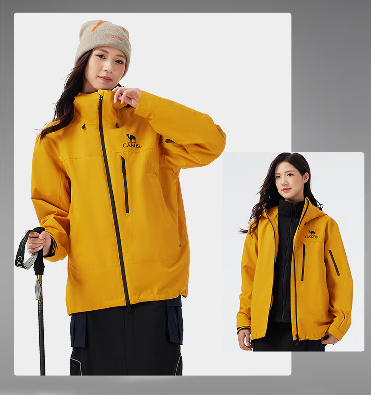 CAMEL (CAMEL) 【Wang Junkai's Choice - Rain God Cruiser】Outdoor 3-in-1 Fleece Assault Jacket 2025 New Model Coat 23