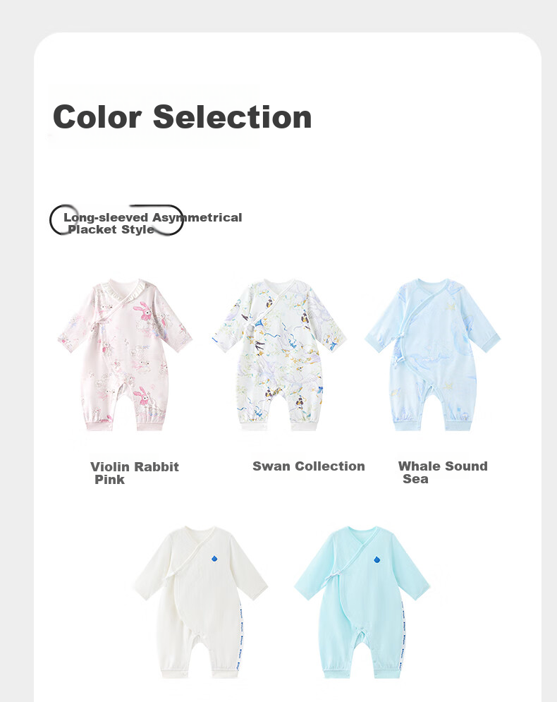 Babycare Camellia Onesie, Spring New Arrival Bodysuit, Newborn Romper, Baby Clothes, Sea Salt Blue, 66cm 13