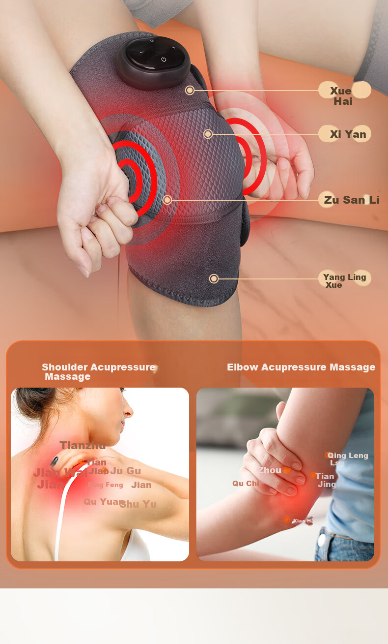 Renhe Knee Hot Compress Therapy Massager Heating Knee Leg Massager for Elderly Parents Father's Day Gift 7